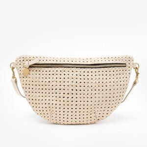 Clare V Grande Fanny in Cream Rattan